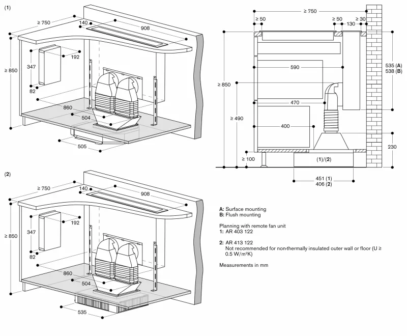 Ventilație de masă seria 400, 90 cm, oțel inoxidabil Gaggenau - Image 8