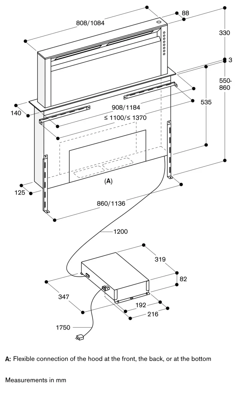 Ventilație de masă seria 400, 90 cm, oțel inoxidabil Gaggenau - Image 9