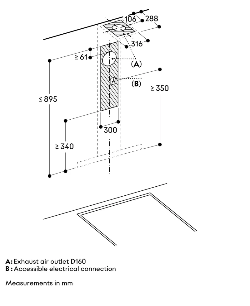 Hotă de perete seria 200, 90 cm, aspect oțel inoxidabil Gaggenau - Image 4