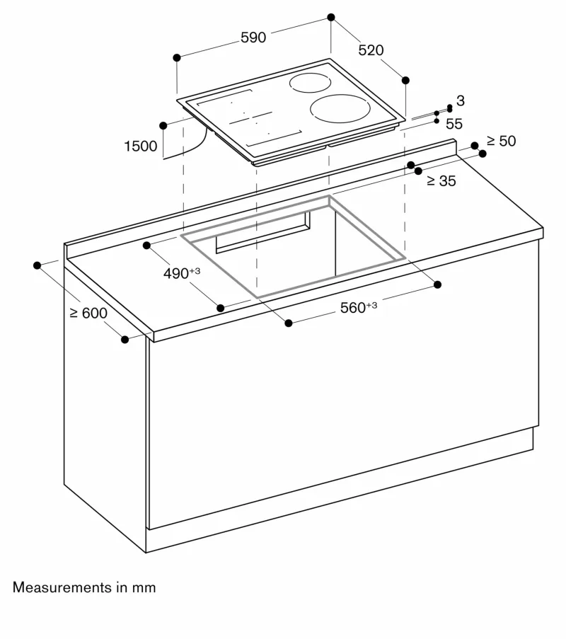 Plită cu inducție Flex seria 200, 60 cm Gaggenau - Image 2