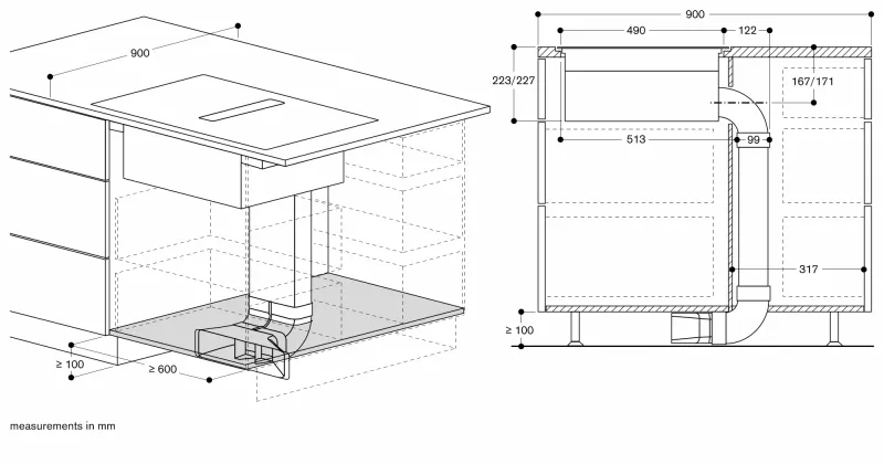 Plită cu inducție Flex și sistem de ventilație integrat seria 200, 80 cm, finisaj mat Gaggenau - Image 11