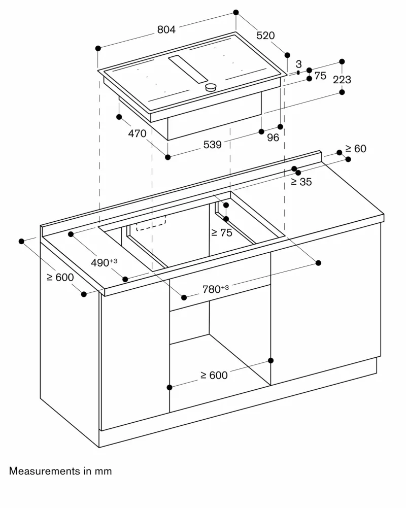 seria 200 Plită cu inducție Flex cu sistem de ventilație integrat 80 cm Gaggenau - Image 6