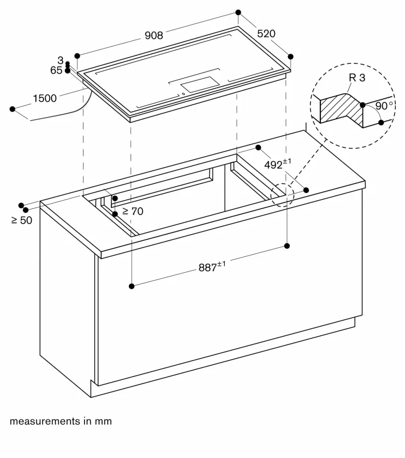 seria 400 Plită cu inducție Full Surface 90 cm Gaggenau - Image 6