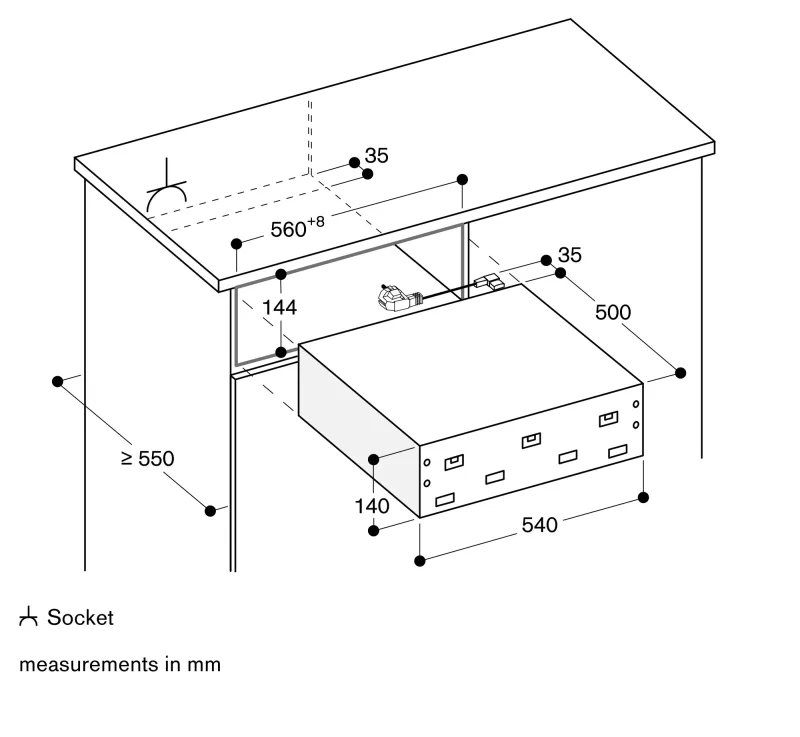 Sertar de vidat seria 400, 60 x 14 cm Gaggenau - Image 3