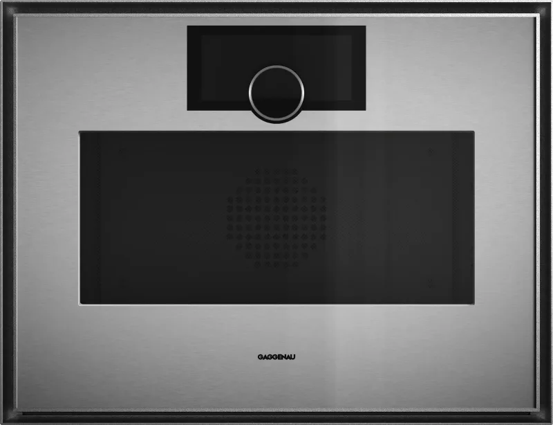 Cuptor cu microunde combinat Gaggenau seria Expressive 60 x 45 cm balama ușă: stânga, Oțel inoxidabil în spatele sticlei fumurii Gaggenau - Image 1