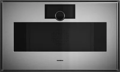 Cuptor cu microunde combinat Gaggenau seria Expressive 76 x 45 cm balama ușă: stânga, Oțel inoxidabil în spatele sticlei fumurii Gaggenau