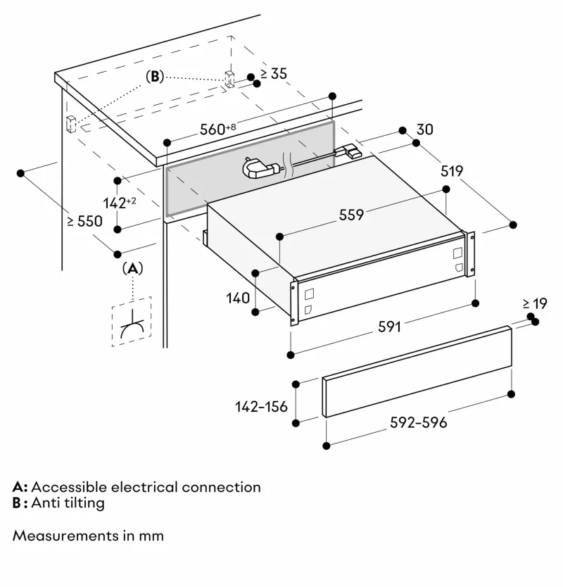 Gaggenau sertar de menținere la cald seria Expressive 60 x 14 cm Gaggenau - Image 2