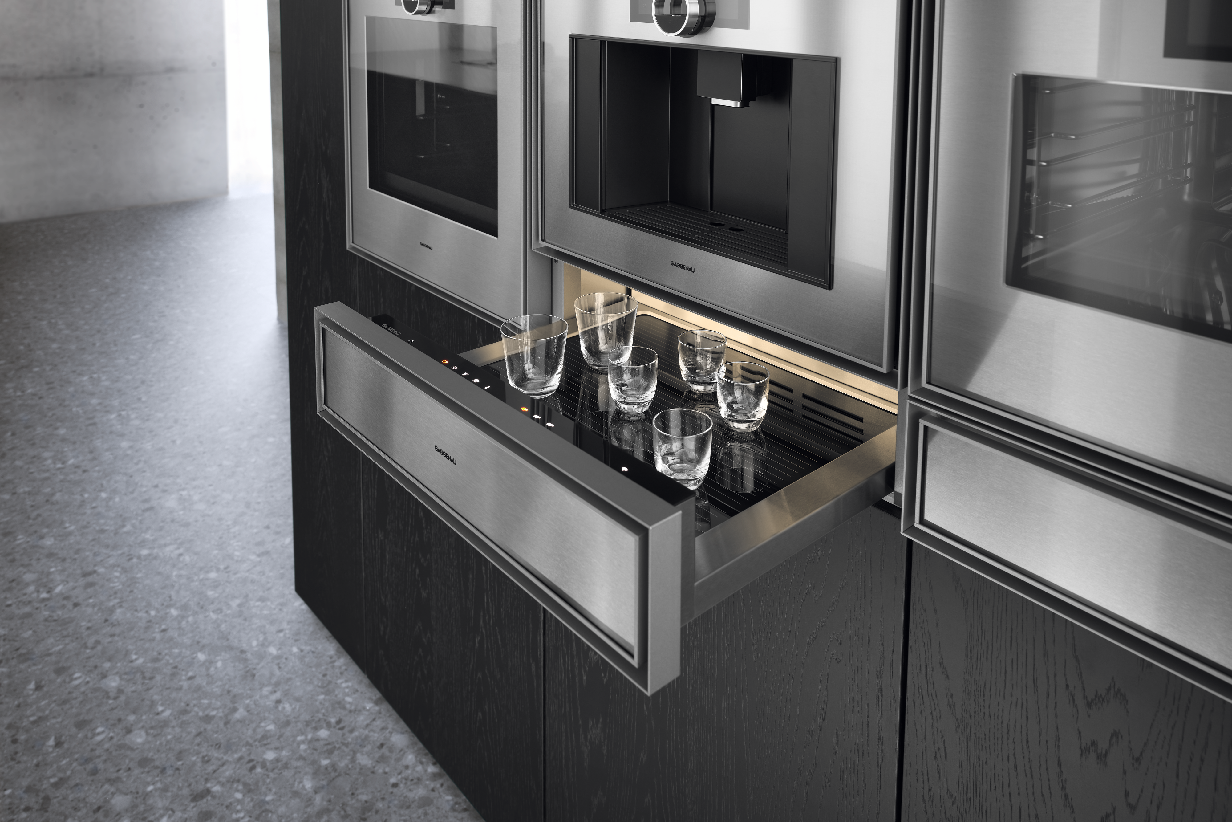 Interior igienic din oțel inoxidabil și sticlă pentru curățare fără efort și design elegant