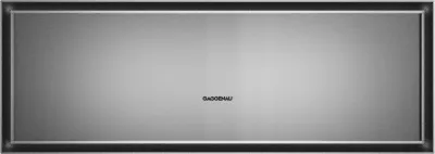Gaggenau sertar de menținere la cald seria Expressive 60 x 21 cm Oțel inoxidabil în spatele sticlei fumurii Gaggenau