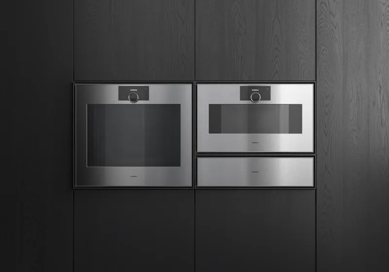 Gaggenau sertar de menținere la cald seria Expressive 76 x 21 cm Oțel inoxidabil în spatele sticlei fumurii Gaggenau - Image 5