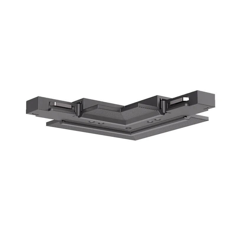 Conector unghiular la 90° în același plan XNEO încastrat, 24V DC, negru