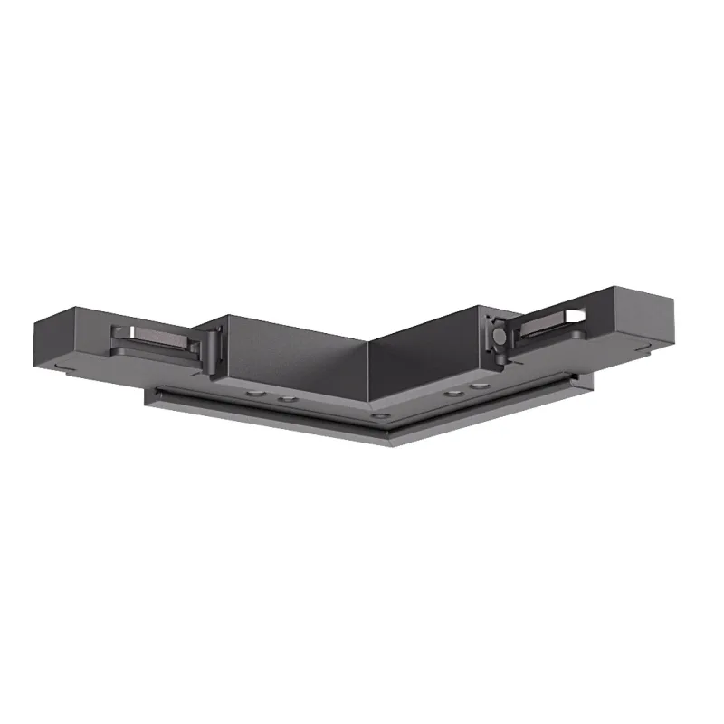 Conector unghiular la 90° în același plan XNEO aparent, 24V DC, negru