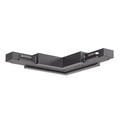 Conector unghiular la 90° în același plan XNEO aparent, 24V DC, negru