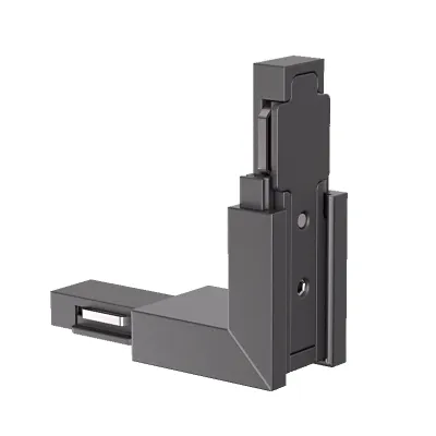 Conector unghiular la 90° în plane diferite (colț exterior) XNEO aparent, 24V DC, negru
