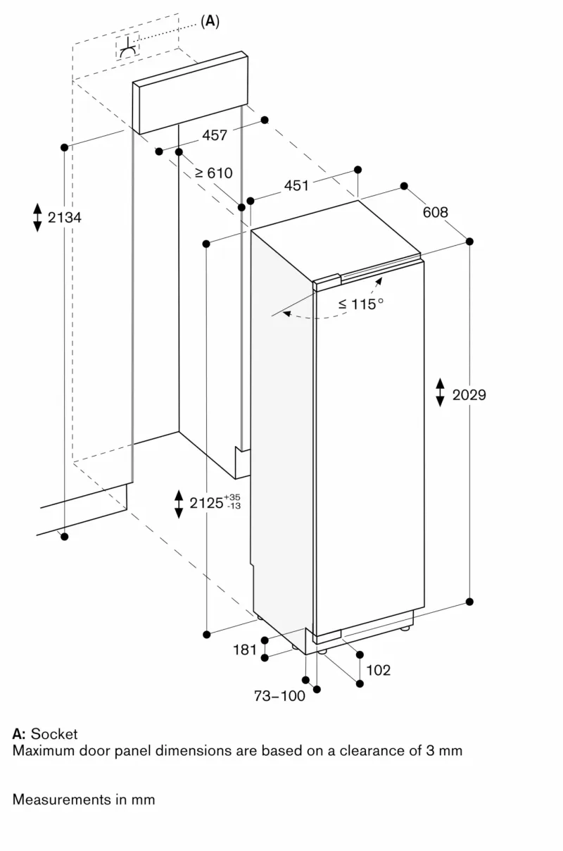 seria 400 Vario congelator 213.4 x 45.7 cm Gaggenau - Image 3