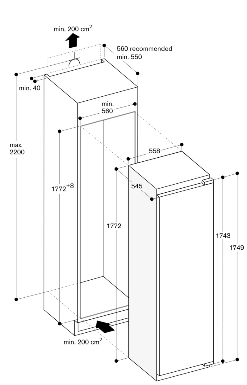 seria 200 Combină frigorifică 177.5 x 56 cm Gaggenau - Image 4