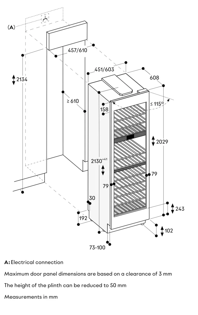Vario seria Expressive Vitrină climatică pentru vin 213.4 x 45.7 cm Gaggenau - Image 9