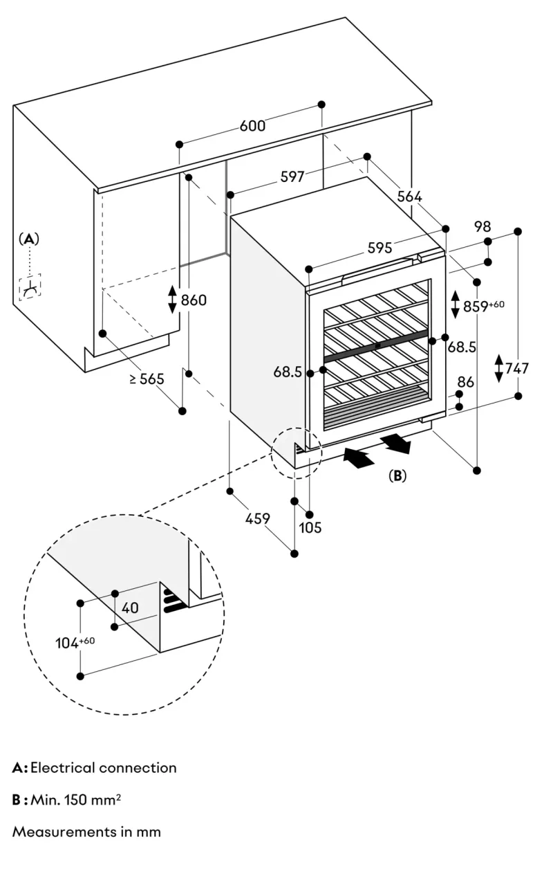 seria 200 Vitrină climatică pentru vin 86 x 60 cm Gaggenau - Image 3