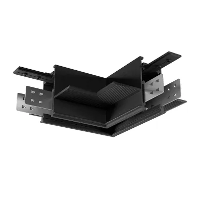 Conector unghiular la 90° în același plan XTEN încastrat, negru