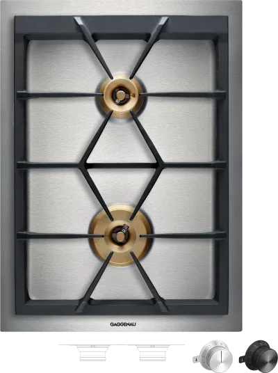 Plită Vario cu gaz seria 400 38 cm Gaz natural 20 mbar Gaggenau