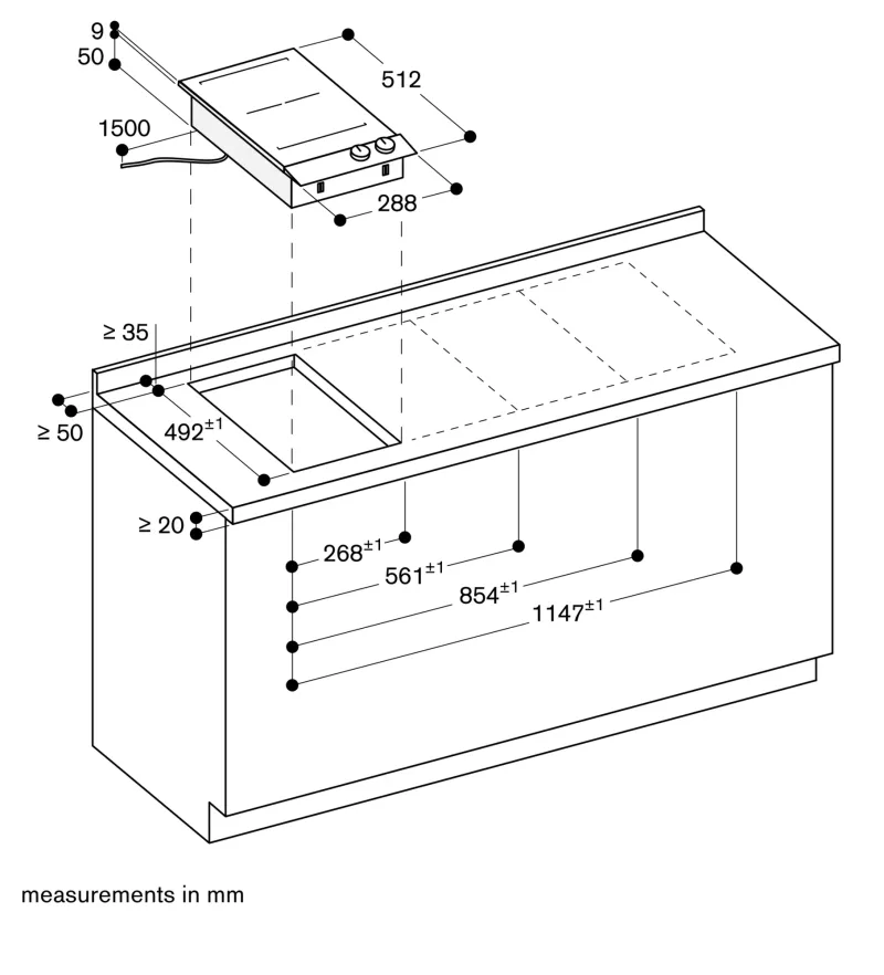 Plită Vario flex cu inducție seria 200 28 cm Gaggenau - Image 9