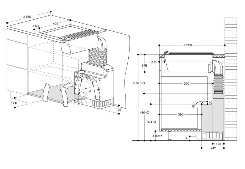 Sistem de ventilație downdraft Vario seria 200, 15 cm, Negru Gaggenau - Image 13