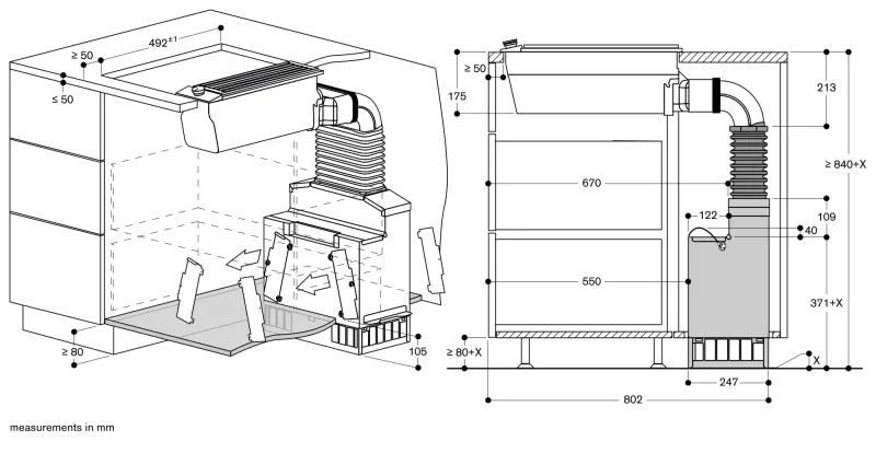 Sistem de ventilație downdraft Vario seria 200, 15 cm, Negru Gaggenau - Image 16