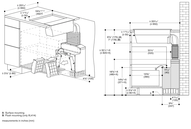 Sistem de ventilație downdraft Vario seria 200, 15 cm, Negru Gaggenau - Image 19