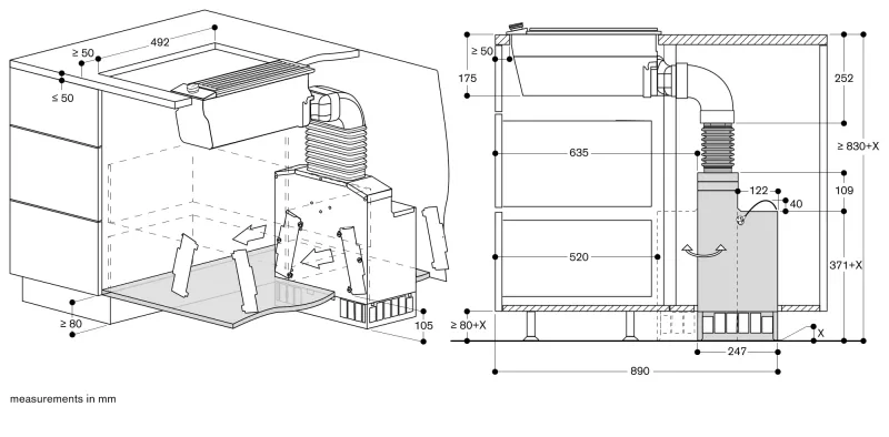 Sistem de ventilație downdraft Vario seria 200, 15 cm, Negru Gaggenau - Image 23