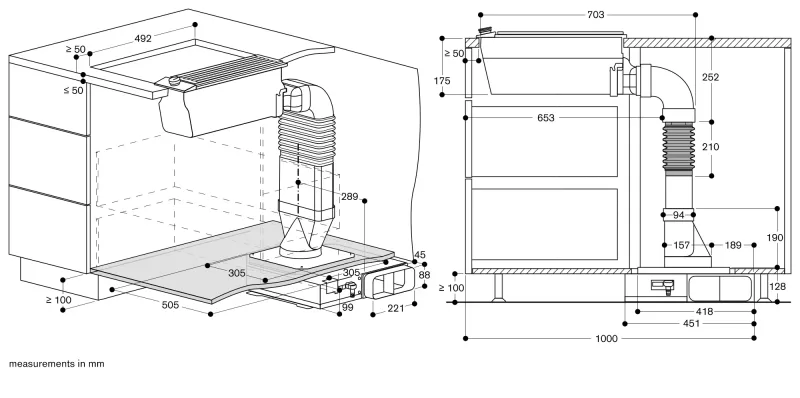 Sistem de ventilație downdraft Vario seria 200, 15 cm, Negru Gaggenau - Image 24