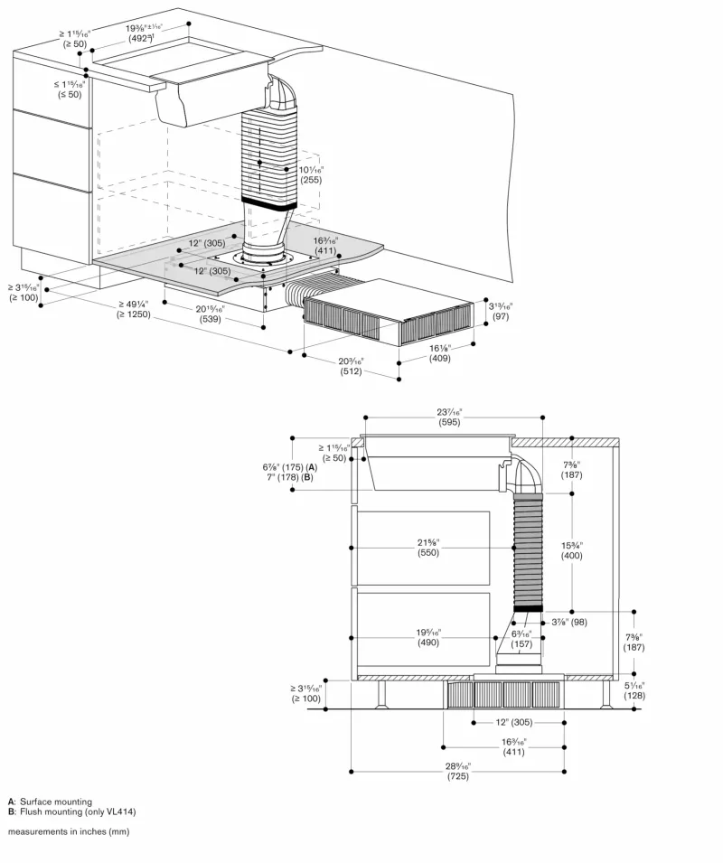 Sistem de ventilație downdraft Vario seria 200, 15 cm, Negru Gaggenau - Image 25