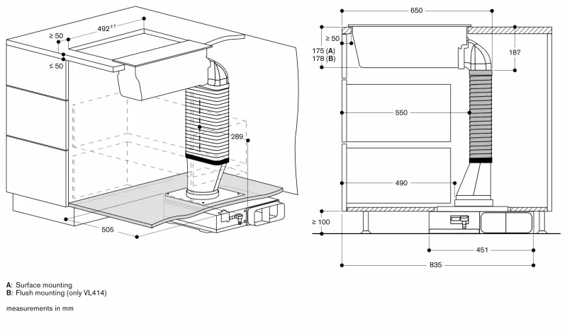 Sistem de ventilație downdraft Vario seria 400, 15 cm, Inox Gaggenau - Image 13
