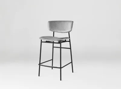 Scaun de bar tapițat Fifties CS1864