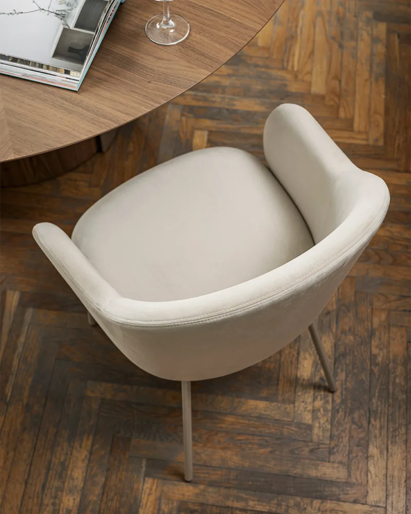 Scaun tapițat cu brațe Holly Fab CS2212 - Image 4