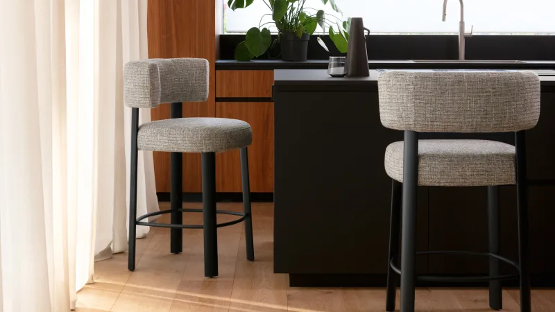 Scaun de bar tapițat Glen CS2257 - Image 3