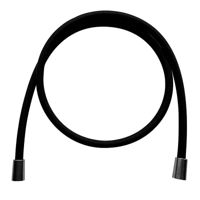 Racord flexibil din oțel inoxidabil împletit, acoperit cu peliculă de cauciuc mat negru Fima Spillo Steel F2957N