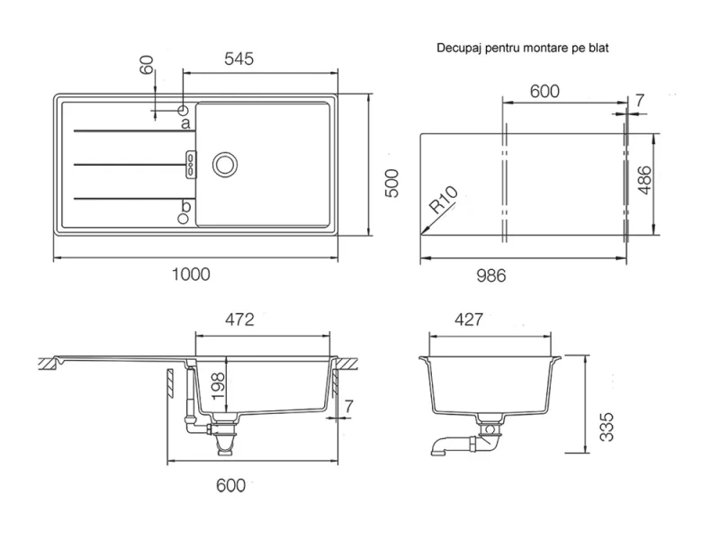 Chiuvetă granit Tia D-100L - Schock - Image 4