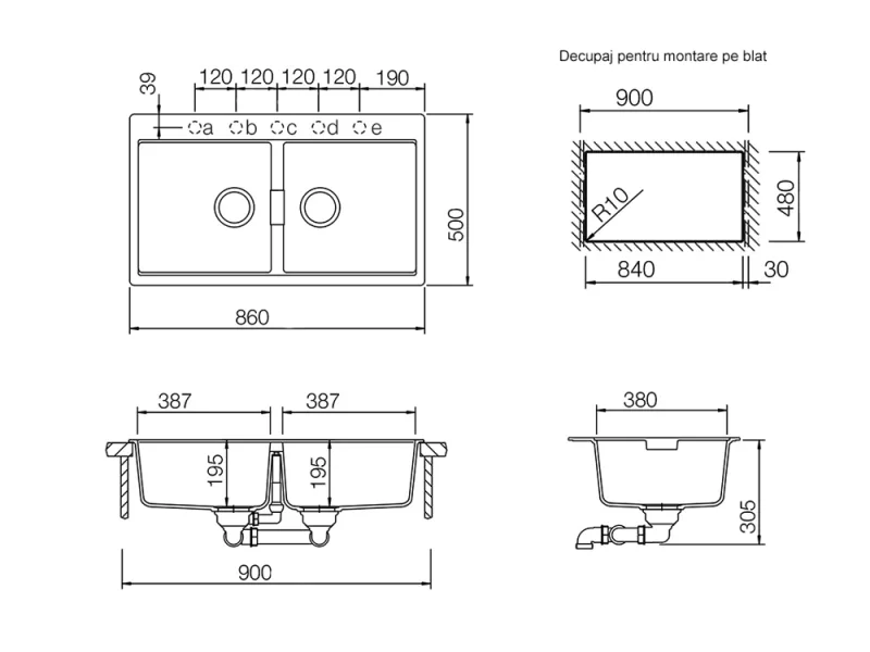 Chiuvetă granit Horizont N-200 - Schock - Image 5