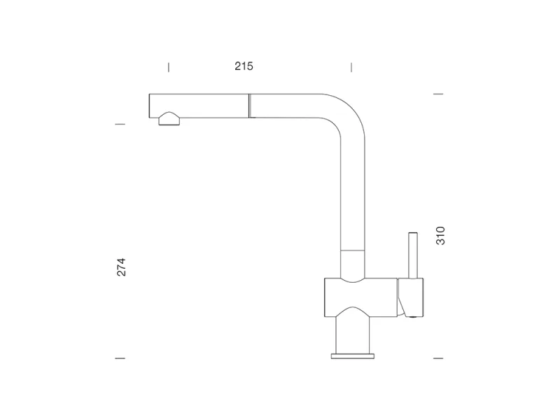 Baterie bucătărie Epos cu duș extractibil - Schock - Image 3