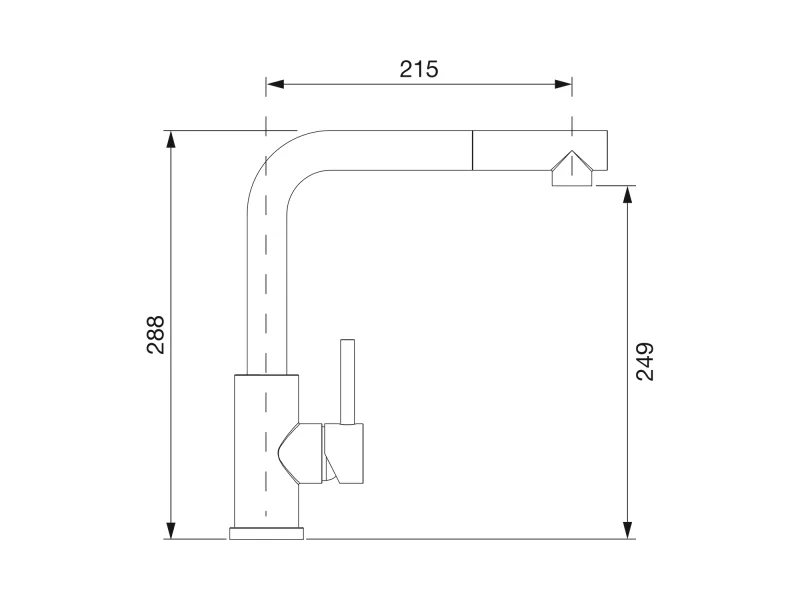Baterie bucătărie Kantus cu cap extractibil - Schock - Image 2