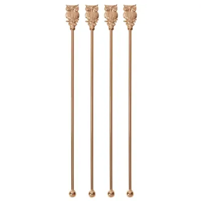 Set 4 palete amestecare cocktail Copper Bufnita - Sambonet