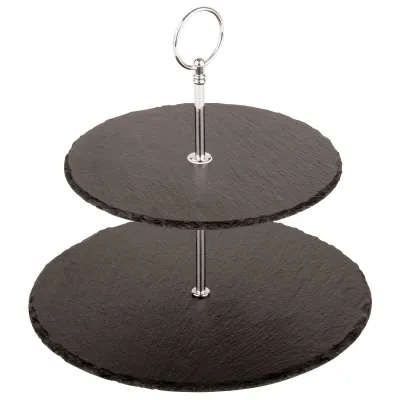 Etajera servire Ø Cm 25/20 H 24 Ardesia - Sambonet