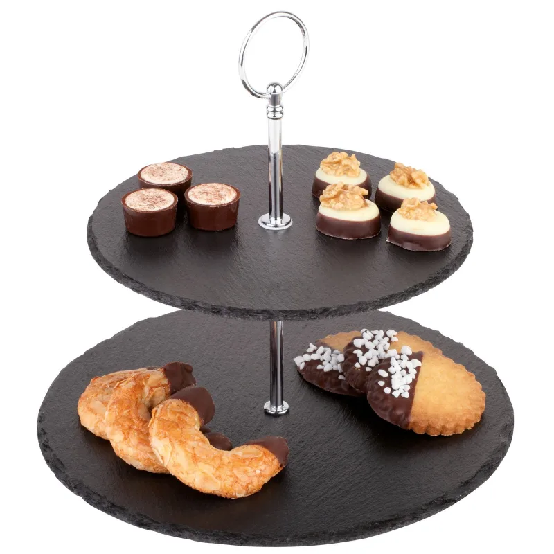 Etajera servire Ø Cm 25/20 H 24 Ardesia - Sambonet - Image 3