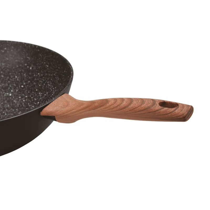 Tigaie Wok Non-Stick 32cm Rock'N'Rose gri cu capac - Sambonet - Image 4