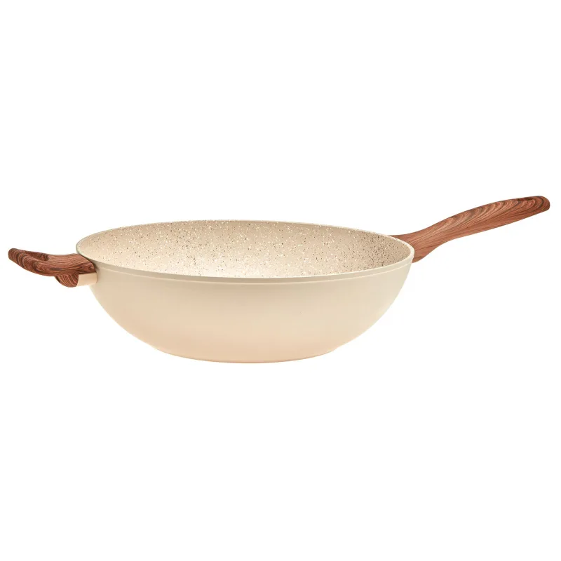 Tigaie Wok Non-Stick 32cm Rock'N'Rose soft rose cu capac - Sambonet - Image 2