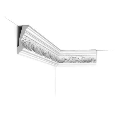 Cornișă decorativă C201 — model clasic cu frunziș, 200 cm