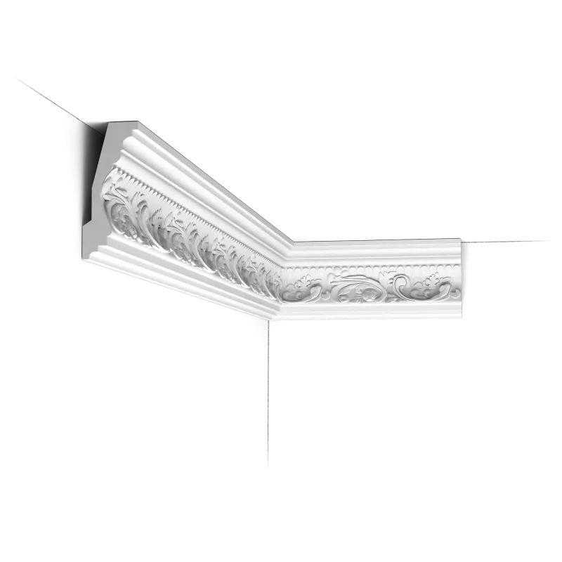 Cornișă decorativă C201 — model clasic cu frunziș, 200 cm - Image 2