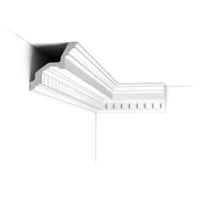 Cornișă decorativă C211 — design crenelat clasic, variantă flexibilă, 200 cm