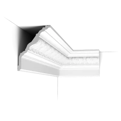 Cornișă decorativă C219 — frunze de acant, înălțime 17,6 cm