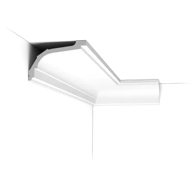 Cornișă decorativă C220 — profil drept clasic, variantă flexibilă, 200 cm